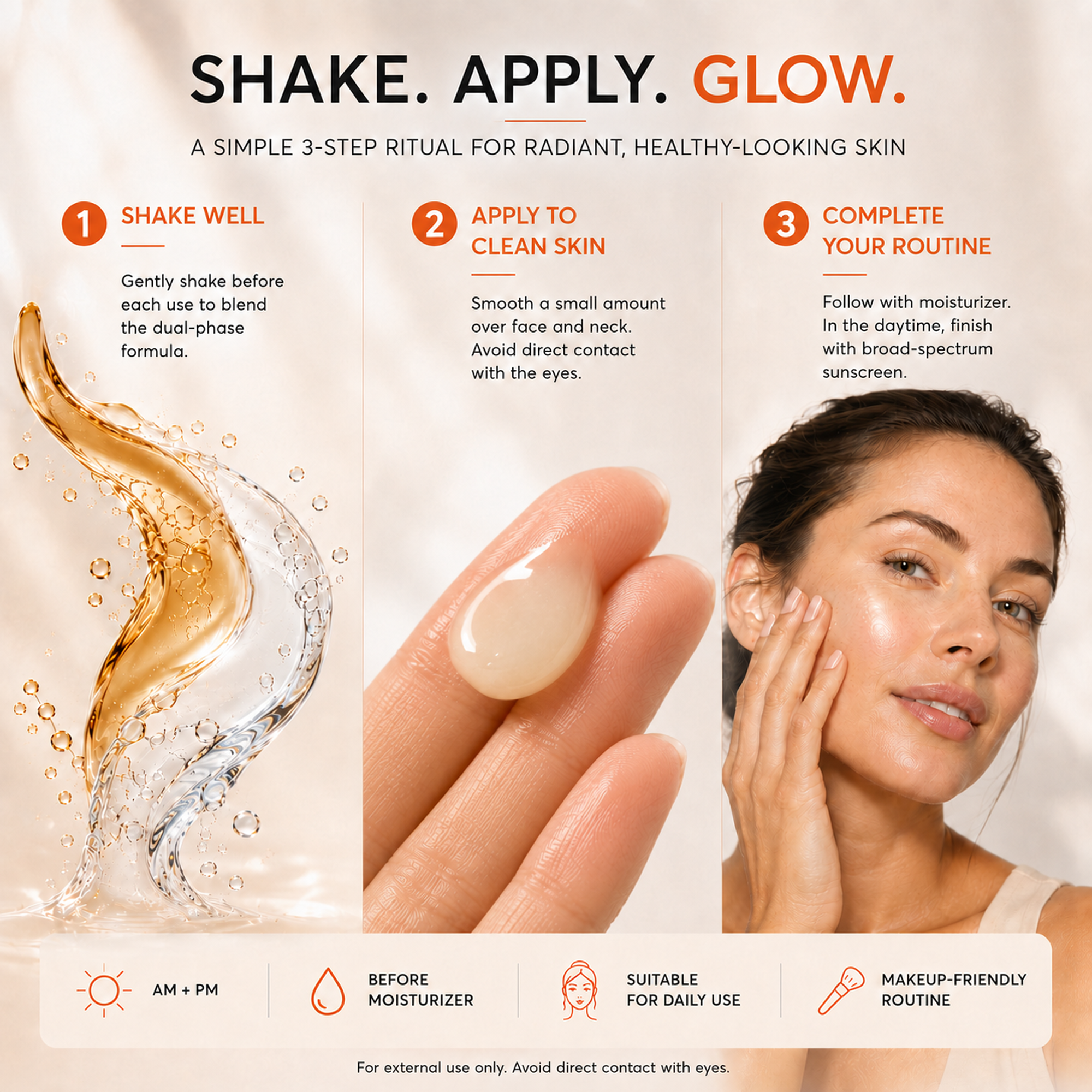 Dual Vitamin C Face Serum, SAP + THDA for Dark Spots