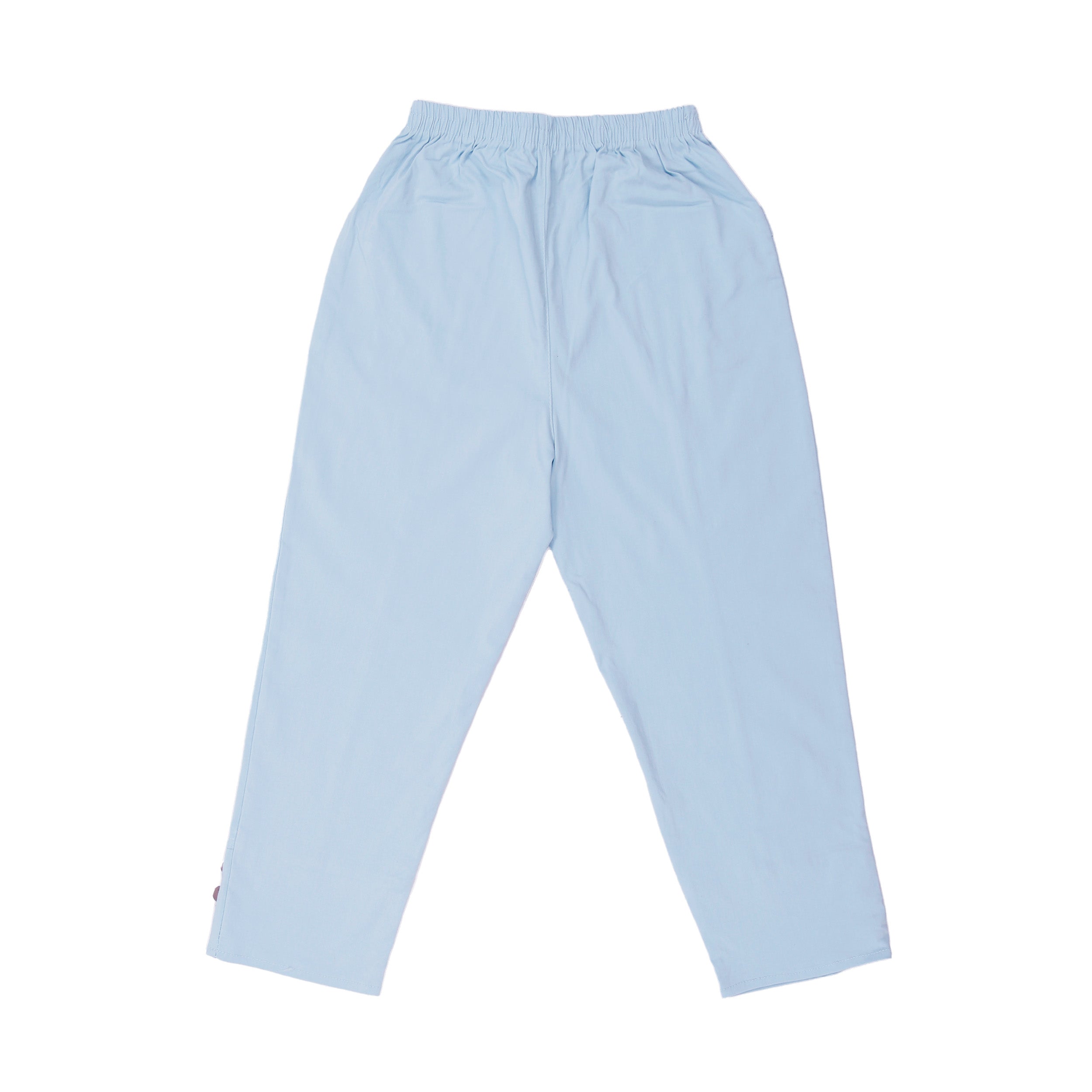 Cherry Berry Cropped Trousers - Skyblue