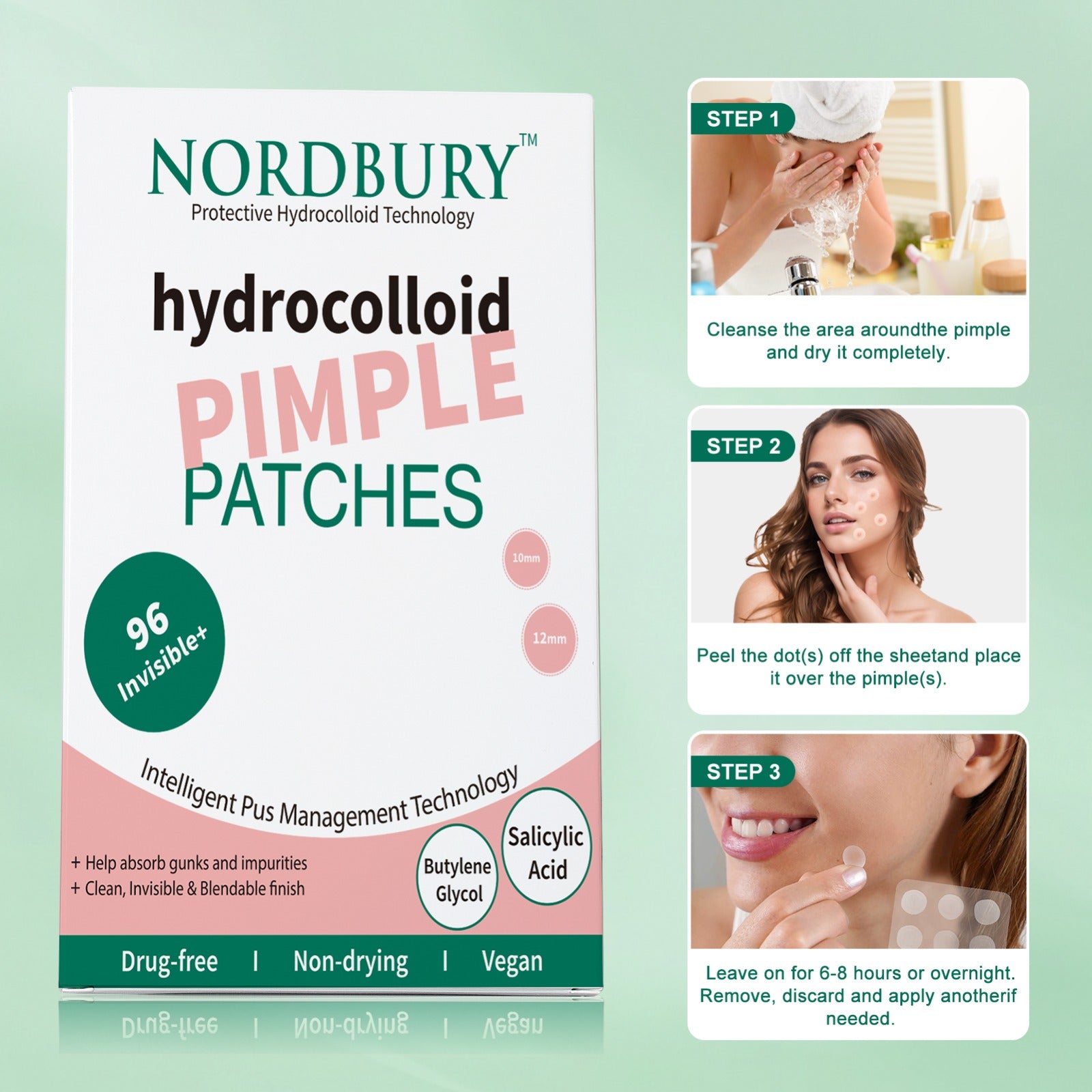 Acne Pimple Patches – Hydrocolloid Spot Dots
