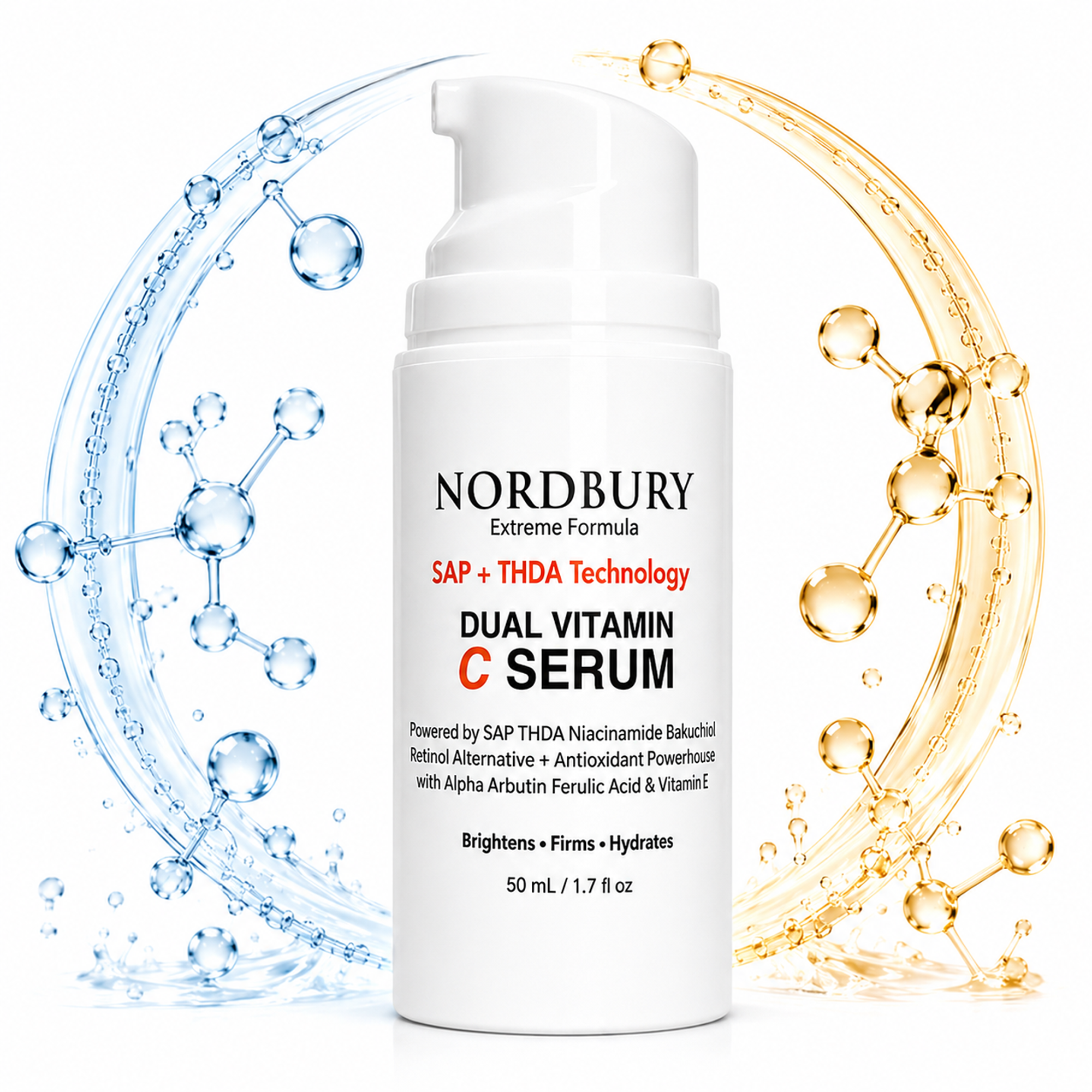 Dual Vitamin C Face Serum, SAP + THDA for Dark Spots