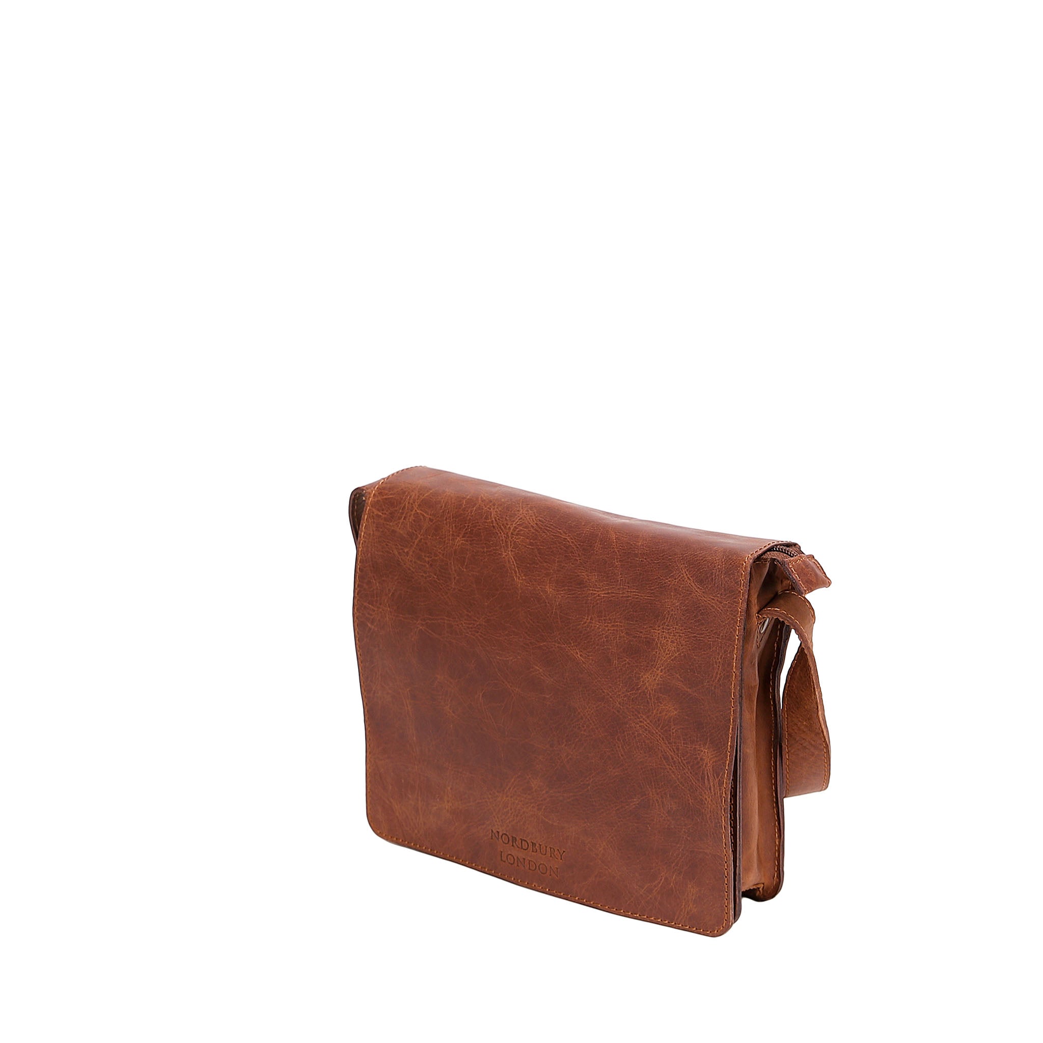 Leather Messenger Bag 3801 - Brown