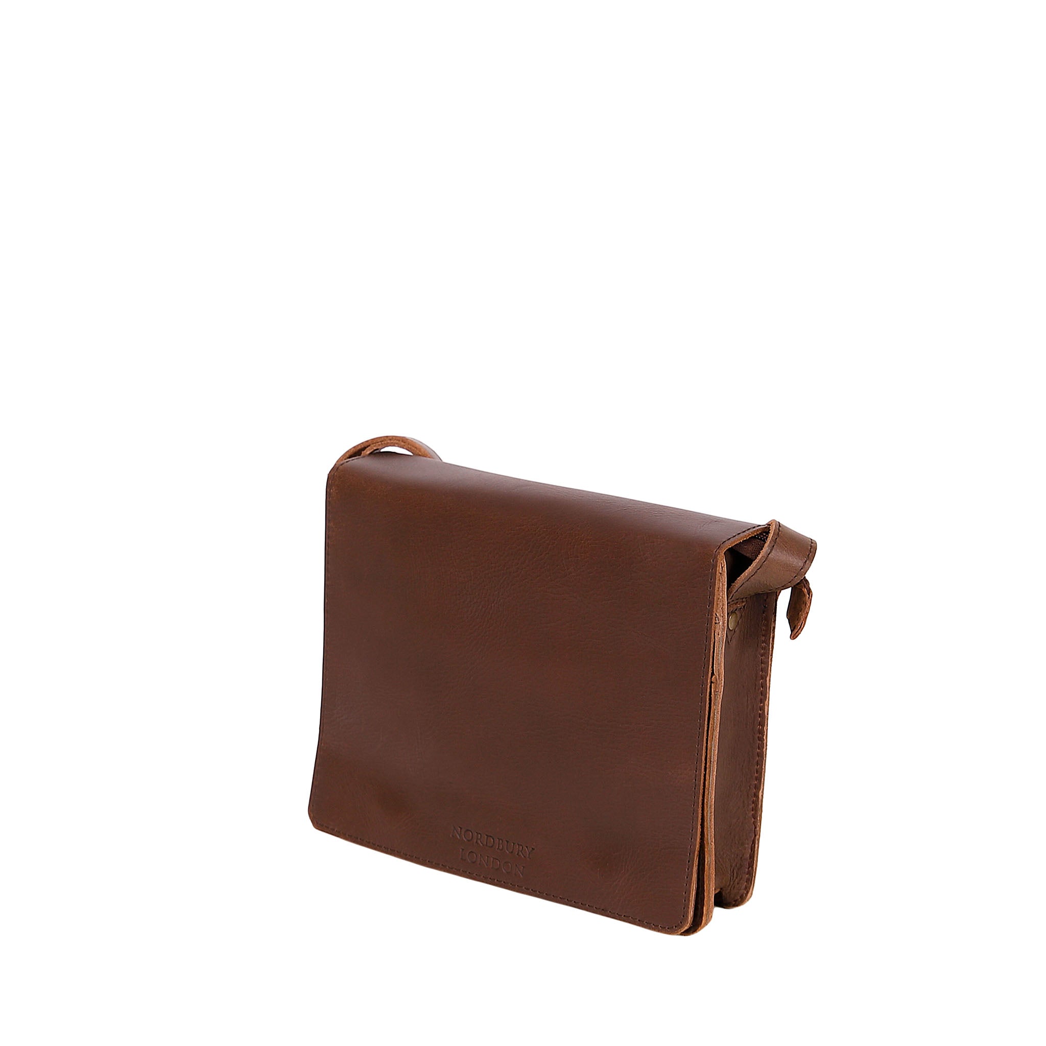 Leather Messenger Bag 3801 - Medium Brown
