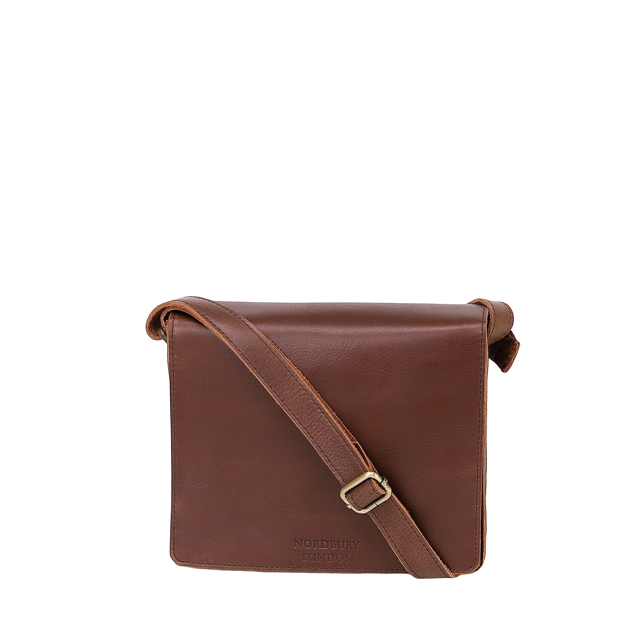 Leather Messenger Bag 3801 - Medium Brown