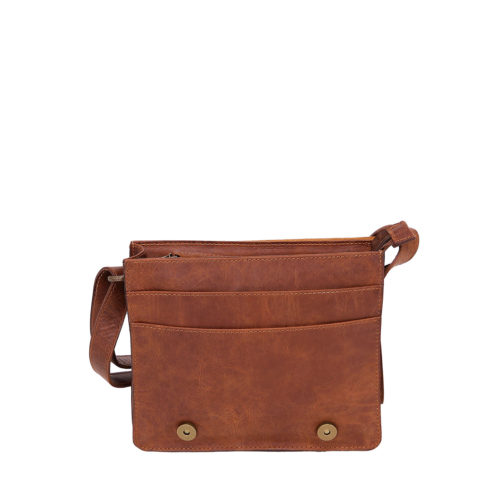 Leather Messenger Bag 3801 - Brown