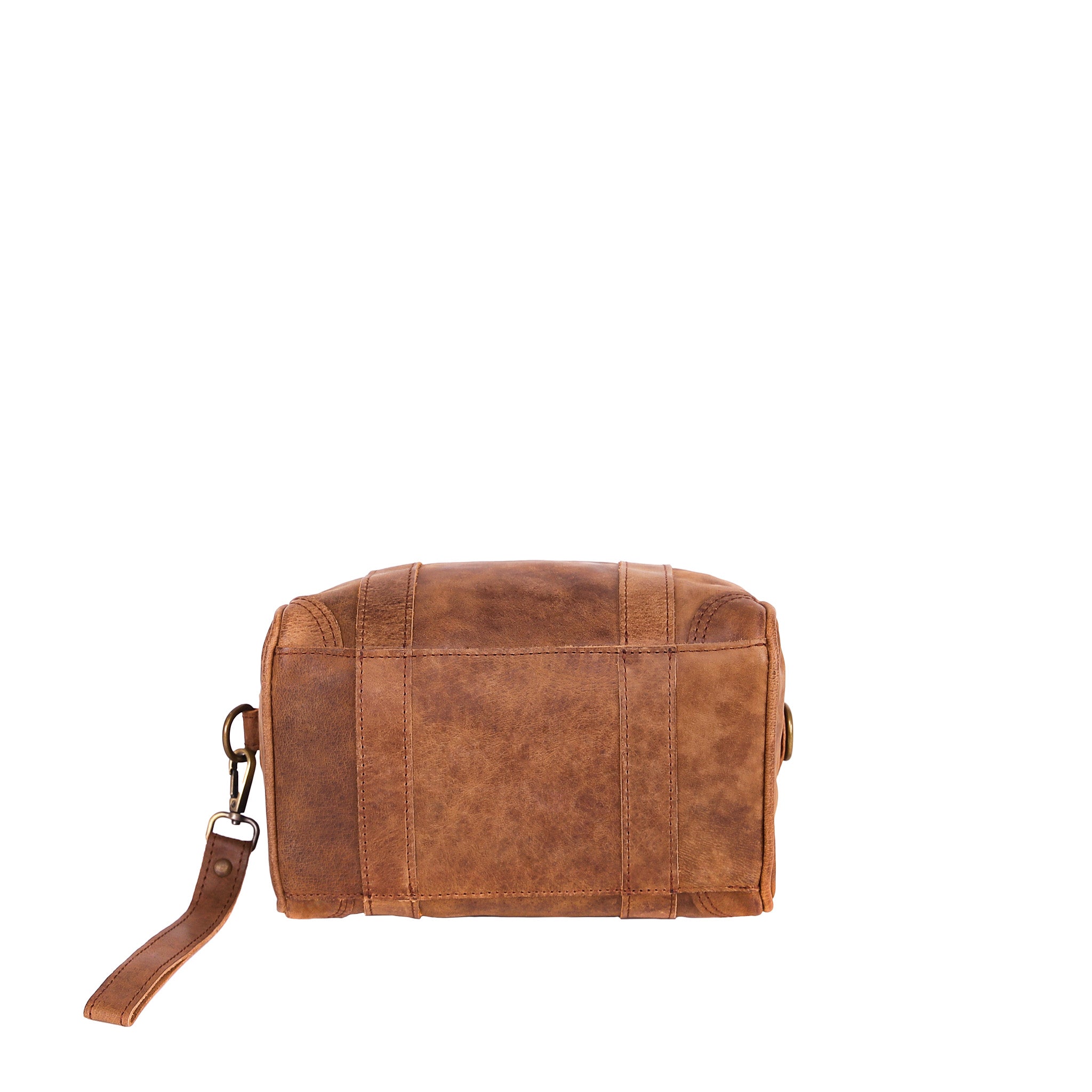 Leather Wash Bag 2656 - Brown