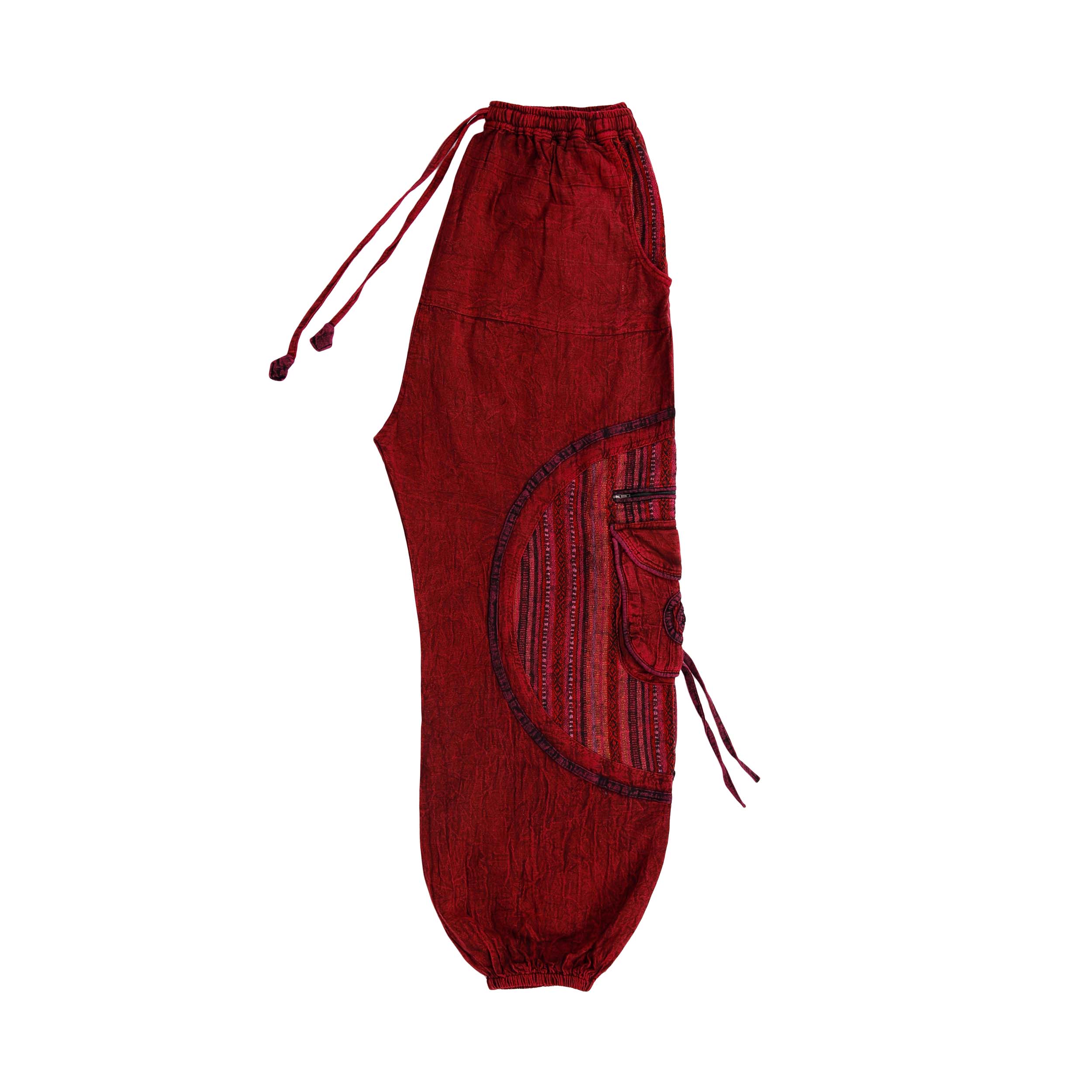 Hippie Harem Trousers - Burgundy