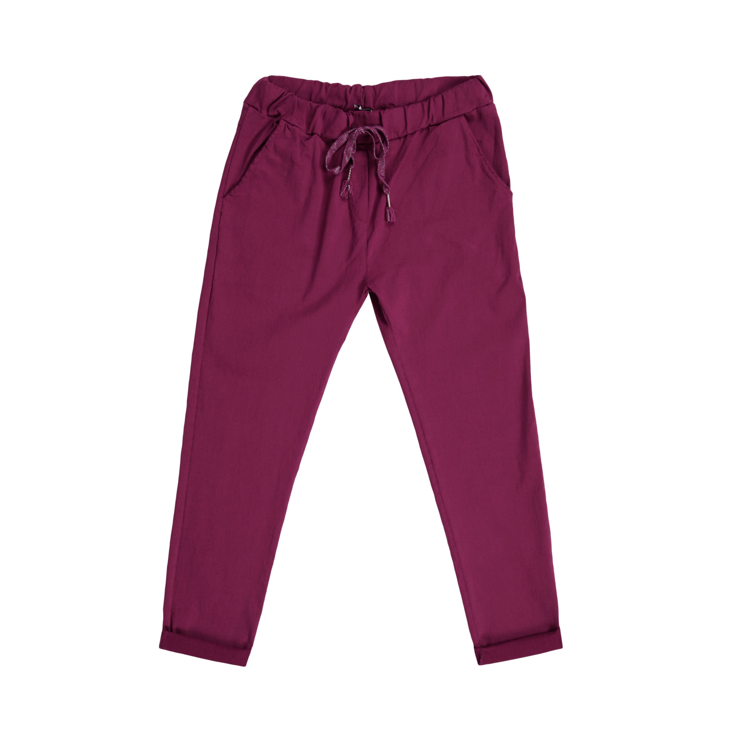 Magic Pants Plain Back Pockets - Plum